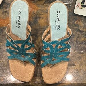 Coconuts by Matisse Turquoise Strappy Sandals